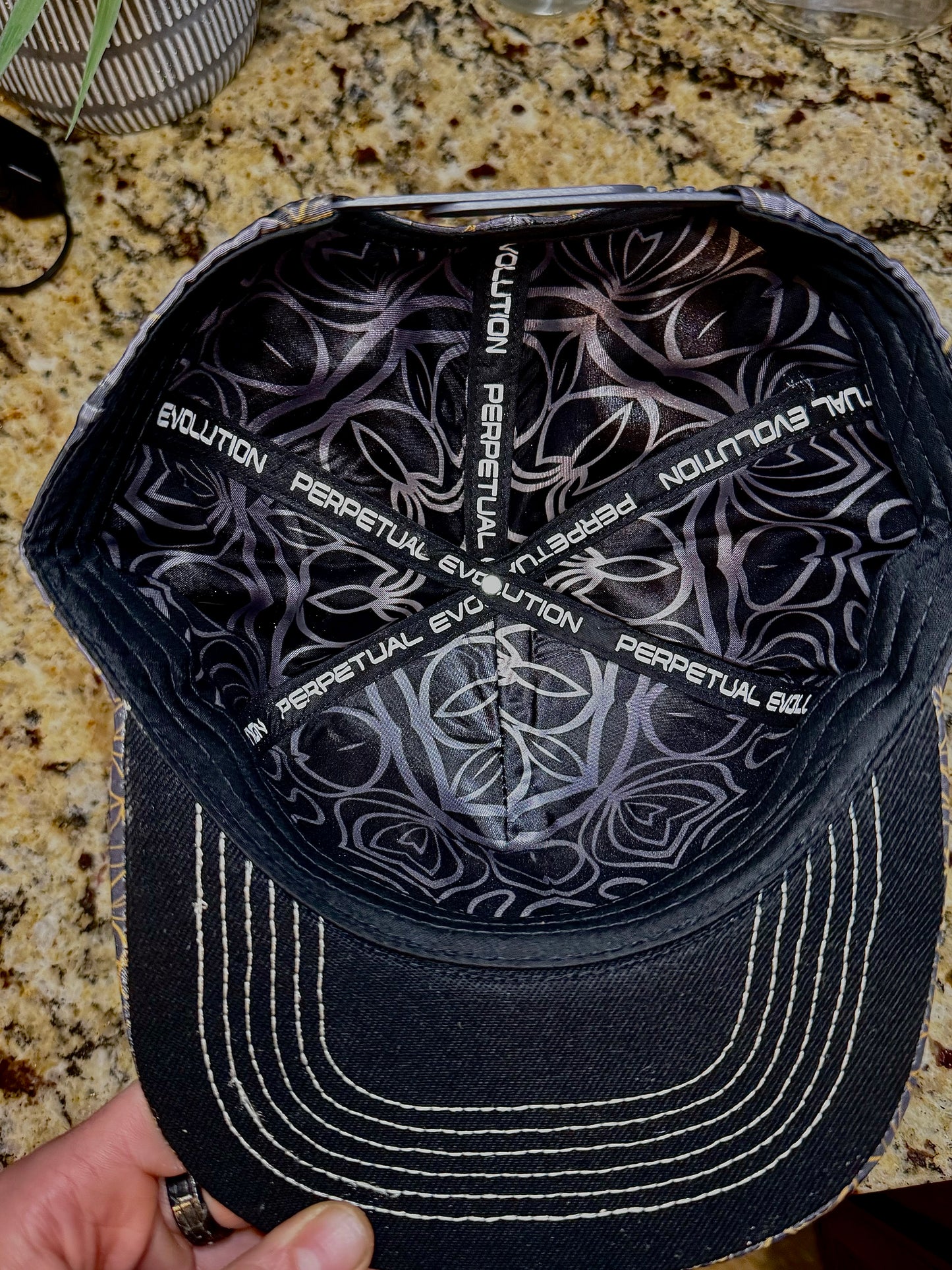 "Zanubis" Black and Gold 5 panel snapback